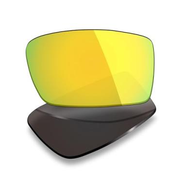 Imagem de Mryok Lentes de reposição polarizadas compatíveis com óculos de sol Maui Jim Canoes MJ208 65 mm, HD Polarized, proteção UV, resistente a impactos e ajuste perfeito - Ouro 24K