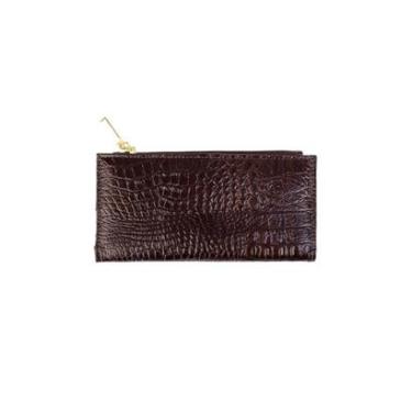 Imagem de Carteira feminina de couro croco Cléo-Feminino