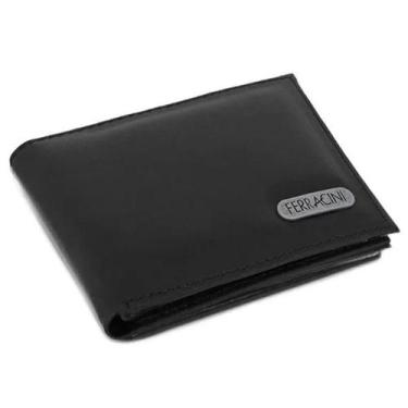 Imagem de Carteira Masculina de Couro Ferracini CFB-022, UNICO, Preto