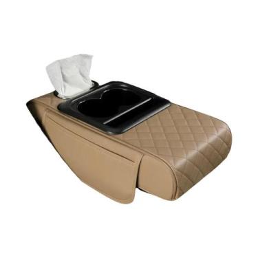 Imagem de Almofada Espessa Para Apoio De Braço De Carro Com Bolso E Suporte Para