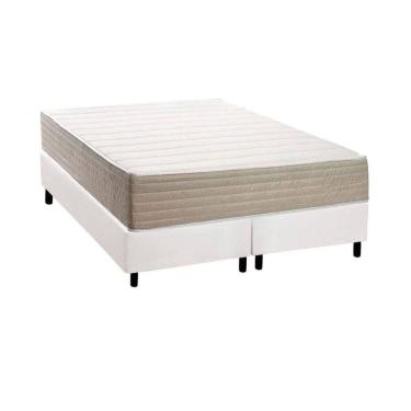 Imagem de Cama Box NOVO + Colchão Anatômico Kappesberg D33 Carmine + Base CRC Corano White