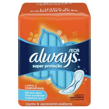 Imagem de Absorvente Always Absorção Seca P, Sem Abas, 8 Unidades