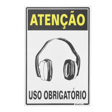 Imagem de KIT 5 Placa Sinalizacao 20x30 Epi Abafador Ruido - LOOK
