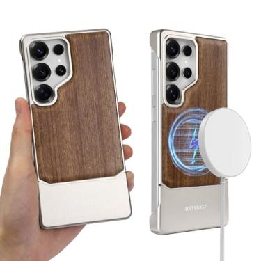 Imagem de XAOVUIR Capa magnética de madeira para Samsung Galaxy S25, fina, sem moldura, para Samsung Galaxy S25 Ultra para Magsafe, capa protetora de madeira para celular Samsung S25Ultra para homens e mulheres