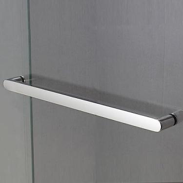 Imagem de BAZAC Puxador de porta de chuveiro de banheiro resistente, aço inoxidável SUS304 polido acabamento cromado puxador de porta de vidro - 440 mm