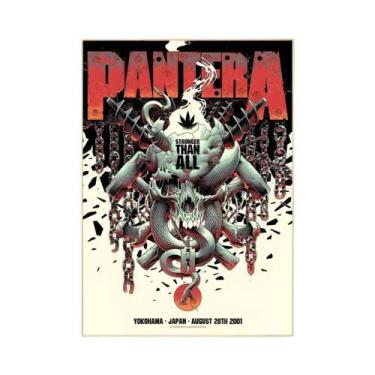 Imagem de Pôster Vintage Da Banda Pantera Em HD, À Prova d'Água, Autoadesivo, De