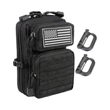 Imagem de Bolsa Tática Pequena Com Zíper Molle EDC, Bolsa De Cintura Médica IFAK