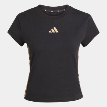 Imagem de Camiseta Adidas Stripes Animal Print Feminina-Feminino