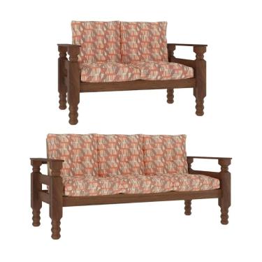 Imagem de Jogo de Sofá Madeira Maciça 2 e 3 Lugares Liz Multimóveis CR7004