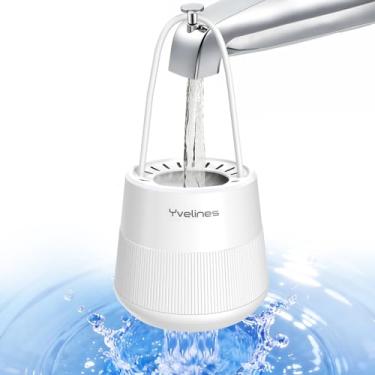 Imagem de Filtro de água de banho de 15 estágios para torneira de banheira, filtro de banheira Yvelines 7500 galões suaviza a água dura e remove cloro para uma pele e cabelo mais saudáveis, livre de BPA (branco
