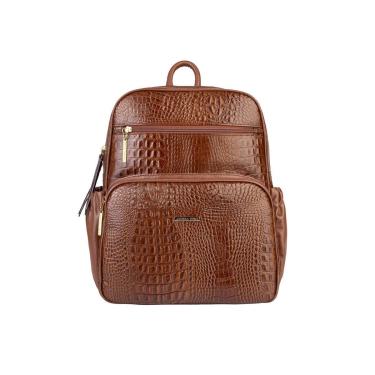 Imagem de Mochila feminina de couro croco Zaya-Feminino