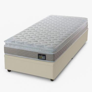 Imagem de Conjunto Box Baú Prince Com Colchão Hellen D33 Bege/branco