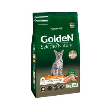 Imagem de Ração Golden Seleção Natural Gatos Adultos Frango Premier Pet 3Kg
