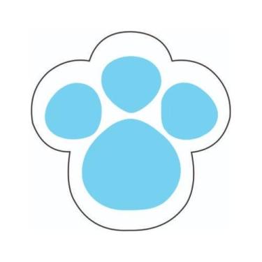 Imagem de Etiqueta Adesiva - Pegada Azul - 4cm - 60 unidades - Rizzo