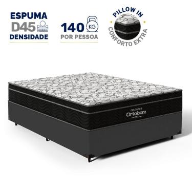 Imagem de Cama Box com Colchão de Espuma D45 Ortobom Airtech Ortopillow 150 Casal 138cm
