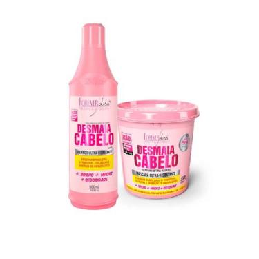 Imagem de Kit Desmaia Cabelo Shampoo  500ml Máscara 350ml Forever Liss - Forever