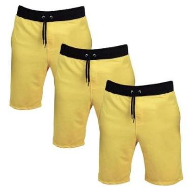 Imagem de Kit 3 Bermudas Moletom Shorts Fitness Academia Treino P ao GG Premium-Masculino