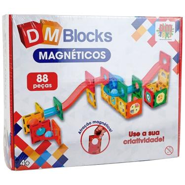 Imagem de Blocos de Montar Magneticos 88 Peças DM BLOCKS DM TOYS