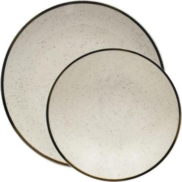 Imagem de Kit Jogo Pratos Raso E Fundo 6 Pessoas 12 Peças Unni Brisa - Gici Home