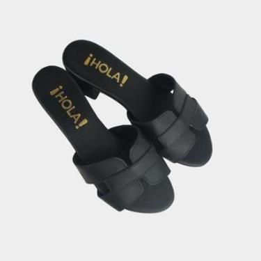 Imagem de Sandália Tamanco Yape H Salto Médio Couro Legítimo-Feminino