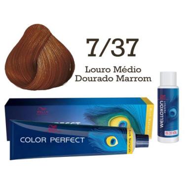 Imagem de Coloração Capilar Color Perfect 7/37 Louro Médio Dourado Marrom + Oxi 