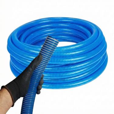 Imagem de 5mts Mangueira De Sucção 1.1/2" Irrigação E Drenagem Duto água Em Pvc Azul