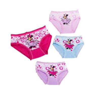 Imagem de Calcinhas Infantis Minnie Em Triângulo Com Estampa De Desenho Animado,