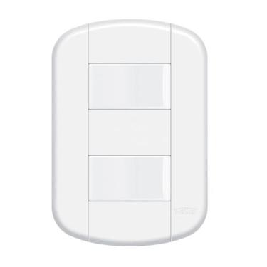 Imagem de Interruptor Simples 2 Teclas Branco 4X2 Blanc Mais Fame