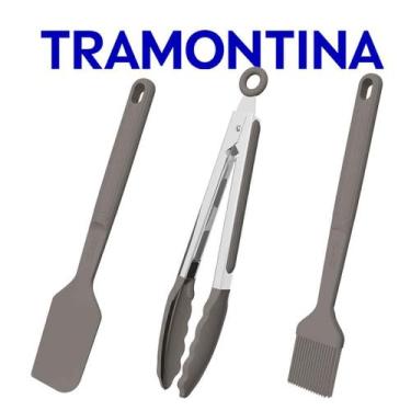 Imagem de Jogo De Utensílios Tramontina Softta Em Silicone 3 Peças  Espátula Peg