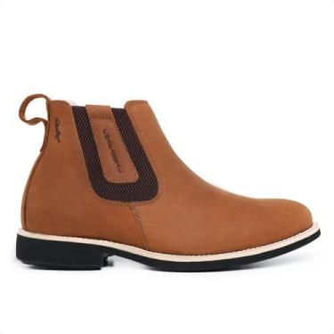 Imagem de Bota Chelsea Masculina Casual Confortável Macia Em Couro Palmilha Gel 