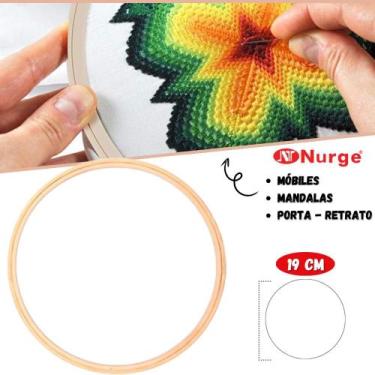 Imagem de Bastidor de Madeira para Bordado Nurge sem Tarracha 19cm
