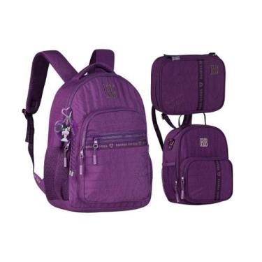 Imagem de Kit Mochila Lancheira e Estojo Rebecca Bonbon Sweet Dreams Grande RB27