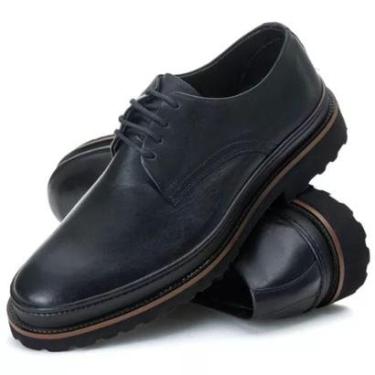 Imagem de Sapato Derby Confort em Couro Legítimo Premium de Luxo Cor:;Gênero:Masculino;Tamanho:38-Masculino