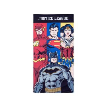 Imagem de Toalha de Banho Aveludada Infantil Liga da Justiça Lepper, Preto e Ver