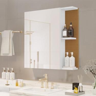 Imagem de Espelheira Liz Suspensa Para Banheiro Closet Porta e Nichos LIZ BRANCO
