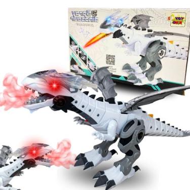 Imagem de Dinossauro Robô Solta Fumaça Interativo Infantil Com Luz Som - Europio