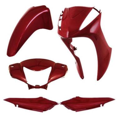 Imagem de Kit Carenagem 4 Peças Cromo Forte Moto Honda Biz 125 2011 2012 2013 Su