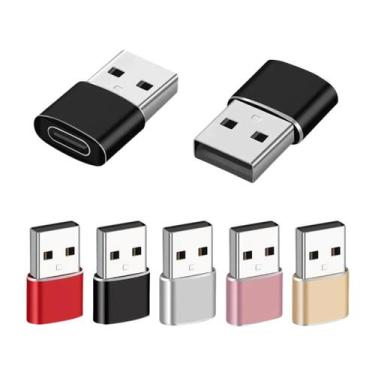 Imagem de Adaptador Conversor USB Type C Kit C/ 3 Fêmea Para USB Macho - Kit 3 A