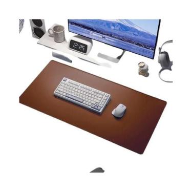 Imagem de Grande Tapete De Couro Para Mesa, Protetor De Mouse E Teclado Para Mes