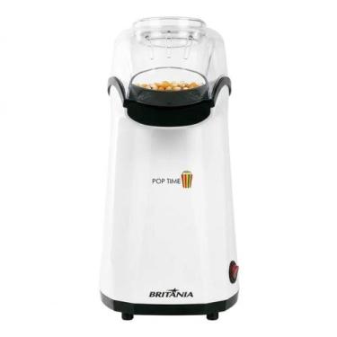 Imagem de Pipoqueira britânia pop time sem óleo 1000w b-02 220v branca pipoca sa