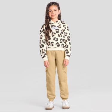 Imagem de Conjunto infantil menina animal print em moletom Brandili