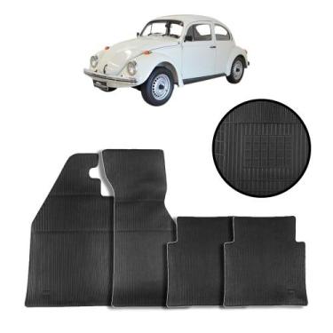 Imagem de Jogo de Tapete de Borracha Preto para Volkswagen Fusca 1959 a 1996 4 P