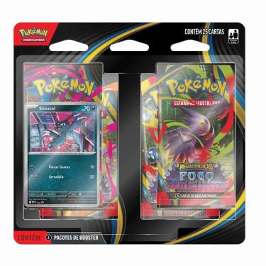 Imagem de Blister Quadruplo Pokémon Sneasel ME02 Fogo Fantasmagórico - 25 cartas - Copag