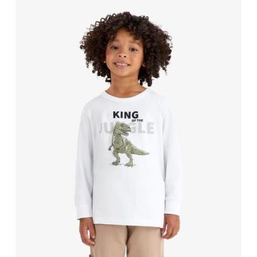 Imagem de Camiseta Manga Longa em Meia Malha Rovi Kids Branco, 3, Branco