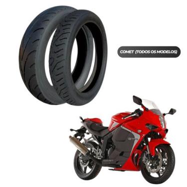 Imagem de Par Pneus 140/70-17 + 100/80-17 CB 500 Fazer 250 Ninja 250 CBR 250 Twi