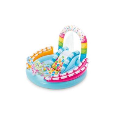 Imagem de Piscina Infantil Playground Diversão Com Doces 165L - Intex 57144