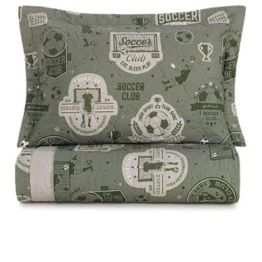 Imagem de Colcha Solteiro 200 Fios Futebol - Karsten, Estampada