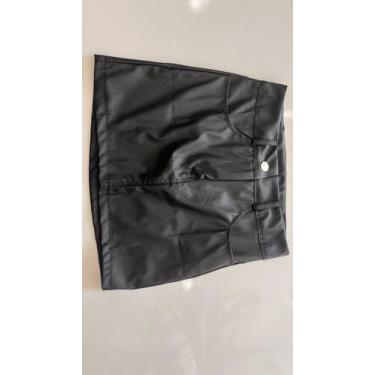 Imagem de Saia Curta material sintético Com Bolsos Laterais Cós Passante - Crisc