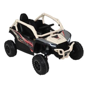 Imagem de Carro Elétrico Infantil UTV 4x4 Kawasaki KRX 1000 24V Bege Bel Off Roa