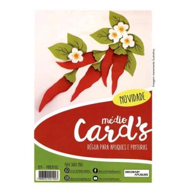 Imagem de Régua Médio Cards Apliques e Pinturas - Pimentas - Decorart